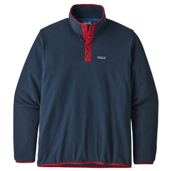 Patagonia Micro D® Snap-T® Fleece Pullover Top (Navy/Red) - Picture 1 of 5
